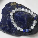Selenit-Lapislazuli Armreif  Orvanna